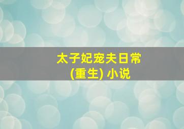 太子妃宠夫日常(重生) 小说